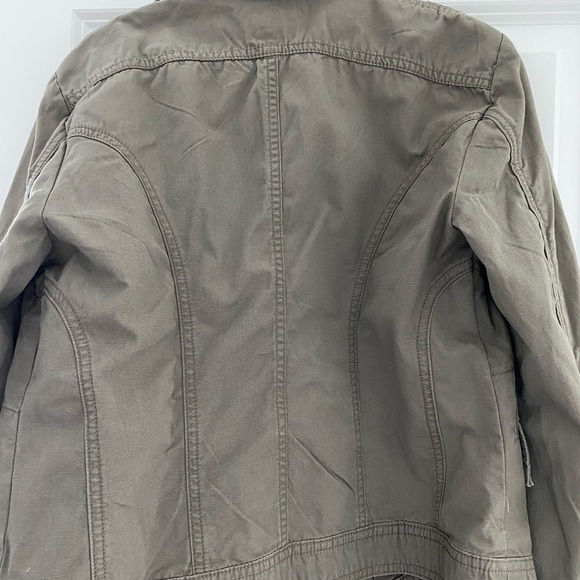 Canvas cowl neck jean jacket - Picture 2 of 5